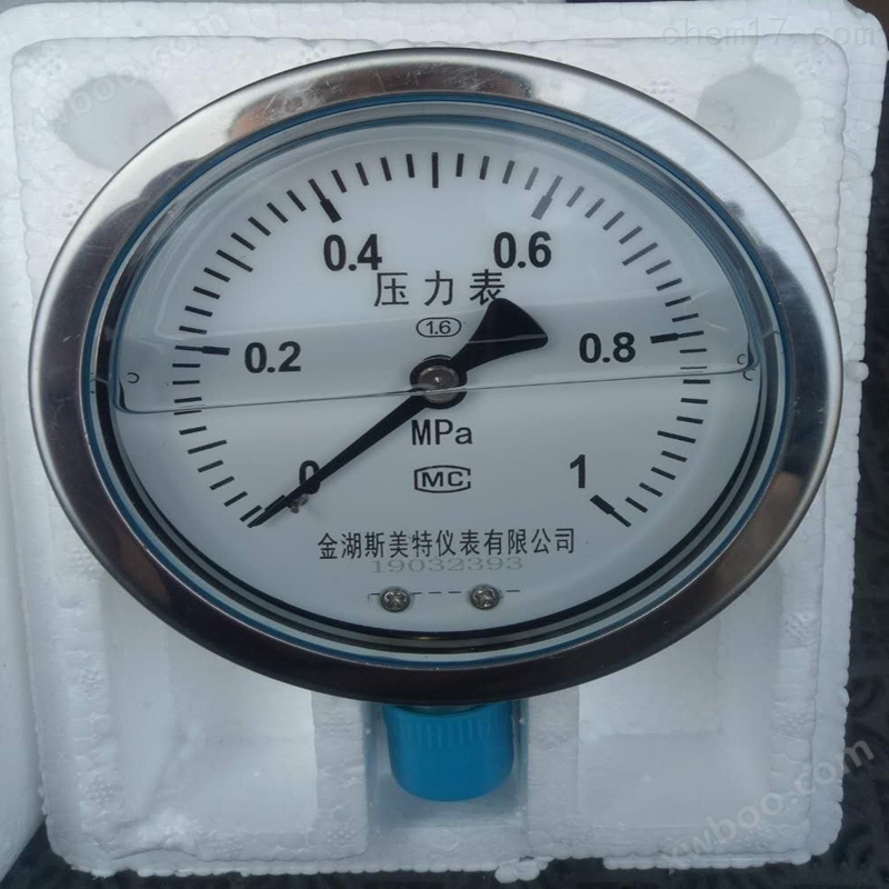 Y-100抗震压力表-0.1-0.5MPA M20X1.5