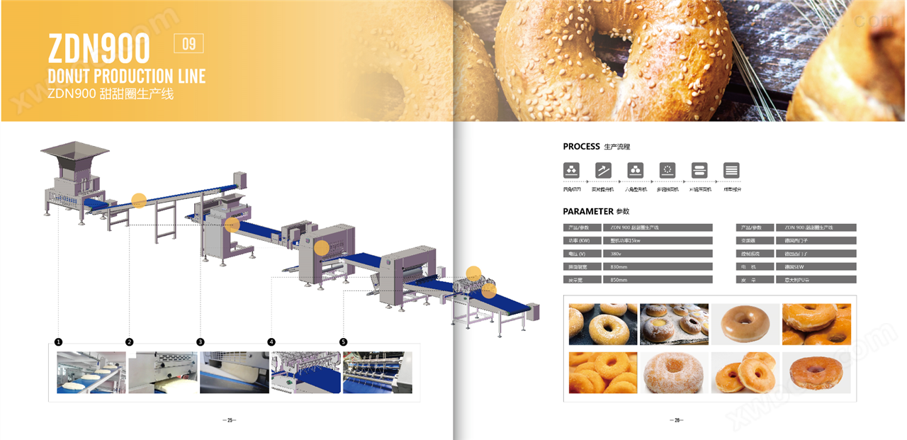 甜甜圈 百吉圈面包全自动生产线