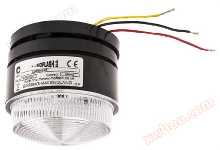 Moflash LED 80 系列 红色灯罩 LED, 稳定灯光 信号灯塔 LED80-02-02, 10 → 100 V 直流, 表面安装