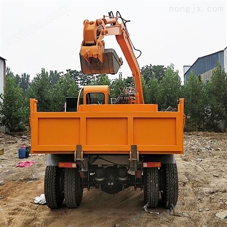 沙土工程机械挖沙运土四不像随车挖掘机