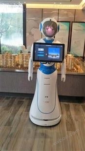 酒店优惠广告播放服务员迎宾接待机器人