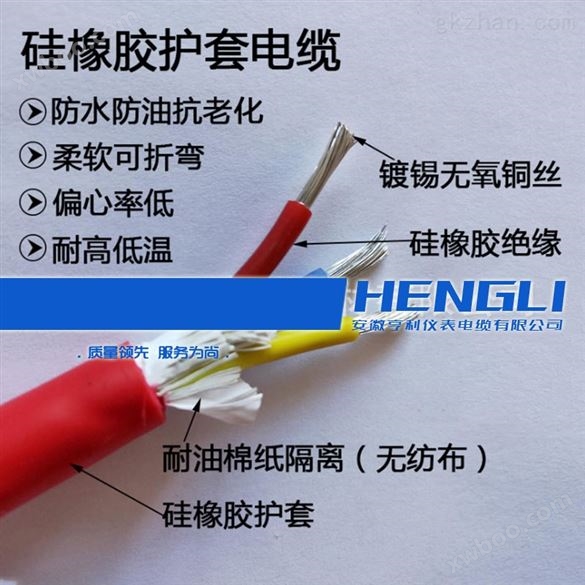 硅橡胶高温电缆NH-JGGR双层屏蔽1KV交流